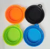 Commercio all'ingrosso 300 pz silicone pieghevole pet cat ciotole per cani pieghevole pieghevole cucciolo doggy alimentatore contenitore per alimenti per acqua pet-alimentatore ciotola SN2929