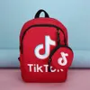 Tik Tok Designer Backpack Girls Jungen Kinder Fashion School Taschenbrief gedruckte Schüler Rucksäcke Canvas -Umhängetaschen Crossbody Bags1346515