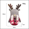 Juldekorationer Festlig festtillbehör Hem Trädgård Gnomes Dekoration Reindeer Horns Plush Elf Dock Ornaments Holidays Decor Valentin