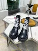 stylishbox- 20211005001t 40/41 black cowhigh combat boots genuine leather white lace up classic platform heels must have