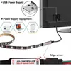 2021 LED TV Backlight Strip DC5V SMD5050 1M 2M 3M 4M 5M CABLE CABLE طاقة مرنة RGB TV Strip Bluetooth TV Leavering