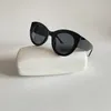 Luxe designer zonnebrillen voor dames Uv-bescherming Groot ovaal montuur Brillen Dames rijdende zonnebril met doos
