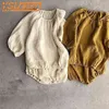 Printemps Été Enfants Costumes Enfant Filles Garçons Vêtements Ensembles 1-4 ans Bébé Japon Corée Vêtements 210521