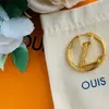 Projektant kolczyki Hoop złoty luksusowy list biżuteria klasyczny dla kobiet Lady Party prezent modne kolczyki sztyfty diamentowe kolczyki mężczyźni D2109097HL