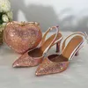 Chaussures habillées Zapatos de boda con punta en pico y brillantes para mujer calzado tac￳n alto fino fiesta 220303