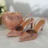 ドレスシューズZapatos de Boda Con Punta en Pico y Brillantes Para Mujer CalzadoTacónAlto Fino Fiesta 220303