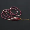 GuaiGuai Jewelry Natural Faceted Red Tourmaline Cultured white rice Pearl Necklace 175quot Handmade For Women2302261