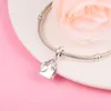 Kvinnor väska charm hänge 100% riktigt 925 sterling silver pärlor Alla hjärtans dag höst 2021 Original smycken kärlek till vän