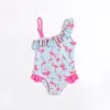 Swan Flamingos Barn Swimweawer One-Piece Summer Swimsuit Cute Bather Suit Bikinis BabyKids Girl Swim Beach Wear 943 Z2