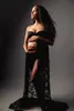 Lace Long Tail Maternity Dresses Photo Shoot Maternity Pregnant Photography Props Maxi Dresses For Women Clothes Pregnancy X0902