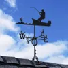Stainless Steel Weathervane Roof Mount Weather Vane Garden Barn Scene Yard Stake for Home Supplies Decor H0927180R