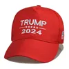 트럼프 2024 Snapbacks America Heach Ameraial Baseball Caps US Presidential General Election HATS 부속 가능한 적색 10SX 1589 T2