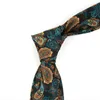 Bow Ties Luxury 8cm Men's Classic Tie Silk Jacquard Woven Paysley Cravatta Man Bridegroom Business Necktie Wedding Party Gift Donn22
