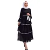 Vestidos casuais plus size abaya turquia noite africana para mulheres vestido muçulmano flare manga femme islam robe vestidos tiered221z