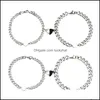 Link JewelryLink Chain X7AF Casais magnéticos Bracelets Mutual Relacionamento Matriz Combinagem Friendship Ride Set Gift For Women