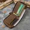 Luufan echtes Leder Reißverschluss um Brieftet Männer Frauen natürliche Kowskin Kurzeinbesser mit Münzpocket -Reißverschluss -Geldbeutel kleine Brieftaschen G23585898