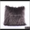 Thick Long Plush Solid Color Cushion Soft Fur Warm Decorative Cover Throw Pillow Case Bed Sofa Home Decor 3Zpim Rnhmf