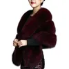 Dames bont faux dames bolero bruids sjaal winter warme haren cape bruiloft jassen prom wrap 2021 vrouwelijke roze sjaals abrigo mujer