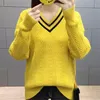 Autumn And Winter Sweater Female Chicken Heart Collar Shirt Korean Version Of The Loose Short Wild 210427