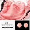 Plus storlek d e kopp spets bh topp kvinnlig underkläder olined transparent bras för kvinnor push up sexy underwear broderi brassiere 210623