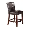 Meubles de chaise de hauteur de comptoir ACME Danville Comptoir (Set-2) dans Espresso PU Walnut A09 A553123