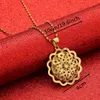 Ожерелья эфиопской подвески для женщин Золотое Цветочное Ожерелье Девушка Африканская Подвески Ювелирные Изделия Подарок