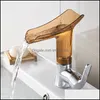 Robinets de salle de bain, douches comme maison Robinets d'évier de gardethroom Robinet Mti-Color Robinet froid et monté sur le pont Transparent ABS Plastique Laiton Materi