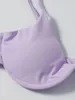 Сексуальные переходные бикини женщины с твердым пурпурным отжиманием вверх по мягкому брюшному купальнику бразильская повязка для купания купания с высокой талией женски