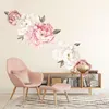 Autocollants muraux pivoine Rose fleurs autocollant Art pépinière Stickers enfants chambre décor à la maison cadeau PVC 40*60 cm de haute qualité