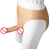 Silicone Strap-on Keel Dildo Mutandine elastiche Dildo realistici Indossare pantaloni Dispositivo di masturbazione per donna Cinturino lesbico sul giocattolo del sesso del pene