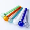 Y031 Tubos de vidrio 8 colores Plataforma de quemador de aceite Tubo de mano para fumar Aproximadamente 3.9 pulgadas de longitud Tazón OD 25 mm