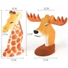 Objets décoratifs Figurines Mode Lunettes Cadre Décoration Animale Bois Affichage Créatif Bijoux Girafe Dessin Animé Moderne Rétro Cadeau Artisanat