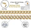 Topgrillz 12 ملليمتر / 14 ملليمتر الكوبي سلسلة قلادة مثلج مايكرو تمهيد مكعب زركونيا ذهبي اللون الرجال قلادة الهيب هوب مجوهرات روك للهدايا x0509