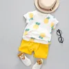 Baby jongens meisjes zomer kleding mode katoen set gedrukt fruit sport pak jongen t-shirt shorts kinderen doek kinderkleding sets