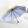 Female Parasol Double Purpose Silver Glue Coating Sun and Windproof Rain Umbrellas for Women and Men