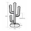 Guret Capsule Holder Rostfritt stål Pod Rack Creative Cactus Dispenser Kaffe Dispensing Tower Stand Passar