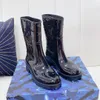 2022 Lalatest Boots Designer Woman chunky Heel Martin Laureate Boot Brown Real Кожаная кожаная без скольжения