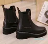 2021 Fashion Designer Enkellaars Vrouwen Schoenen Winter Laarzen Dames Meisjes Zijde Koeienhuid Leer Hoge Top Womens Platte Enkellaars