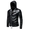 Herren Lederjacken 2021 Frühling Abnehmbare Kappe Motorrad PU Jacke Biker Mäntel Europäischen Windjacke Men039s Pelz Faux8448821