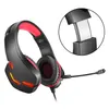 Koptelefoon met microfoon LED-licht HiFi-hoofdtelefoon Gaming-headset Bedrade oortelefoon Over-ear Game Muziek Stereo Bass-hoofdtelefoon 23J6N