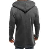 Zogaa Mens Hooded Sweatshirt Heren Solid Long Cardigan Hoodies Streetwear Mannen Casual Herfst Slim Fit Jasjas Jas Mannelijke Kleding Y0319