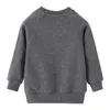 Hoppmätare höst våren tecknad djur pojkar sweatshirts för små barn hoodies kläder barn långärmad tröjor 210529