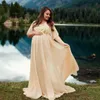 Leuke zwangerschapsjurken Pography Props Lace Chiffon zwangerschapskleding PO Shoot voor babybuien Lange zwangere vrouwen Maxi -jurk4682164