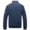 Erkek Bombacı Polo Rüzgarlık Ceketler Katı Gevşek Bahar Spor Rahat Dış Giyim Erkek Ceketler ve Mont Erkek Palto 5XL 6XL X0621