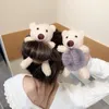 ヘアアクセサリーかわいいベアヘッドウェアサークル弾性毛皮の女の子ヘアバンドキッズミートボールアニマルヘッドラバーバンド