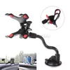 Car Mount Holder Windshield Long Arm Clamp with Double Clip Suction Cup Cell Phone Holders for iPhone Samsung Android Smartphones