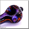 4 "Heady Glass Pipes 라이트 스트립 DAB 파이프의 플래시 고품질 손에 담배를 피우기위한 담배.