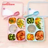 5 Siatka Lunch Box Micowavalne Bento Box Dekoroszczelne Przenośne Przenośne Przechowywanie Żywności Dla Dzieci Zupa Miska i łyżka Duży rozmiar 211108