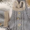 enkelibb美しい素敵な赤ちゃん秋冬の編み物ロンパーの赤ちゃん男の子と女の子冬の服のレインボーデイジーonesie野生のワワ2609 Q2