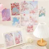 Wall Stickers 15Pcs Ins Style Sakura Series Paper Card Sticker Walls Japanese Culture Literary Beauty Room Decoration Accessories Hoom Decor